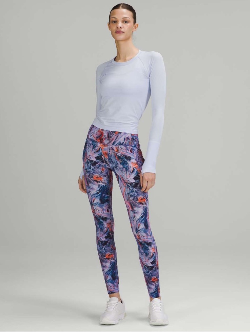 lululemon Fast and Free Brushed Nulux High-Rise Tights —Atmospheric Purple Multi